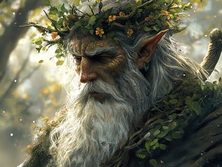 Poster - Mystical Forest Elf: Ancient and Wise