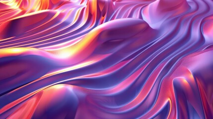 Wall Mural - Abstract Wavy Pattern with Gradient Colors