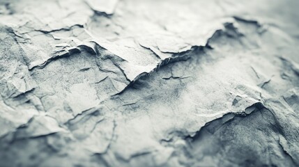 Poster - Close-up of textured, crumpled paper surface with intricate details and shadows.