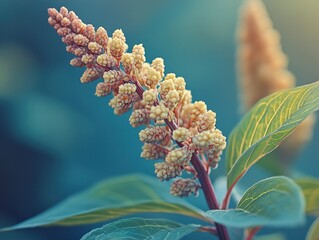 Wall Mural - Closeup of a Delicate Flower Bud in Bloom