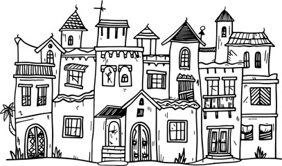  Traditional arabian housing drawing