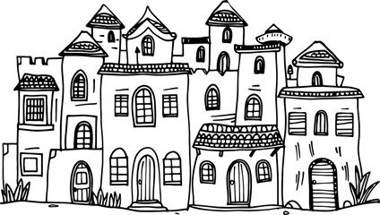 Traditional arabian housing drawing