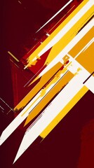 Fototapete - abstract geometric design with bold red and yellow lines