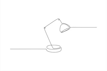 Wall Mural - continuous line drawing of study lamp