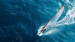 © Photography09 - Windsurfer racing across choppy waters, sail full, showcasing the power of adrenaline sports