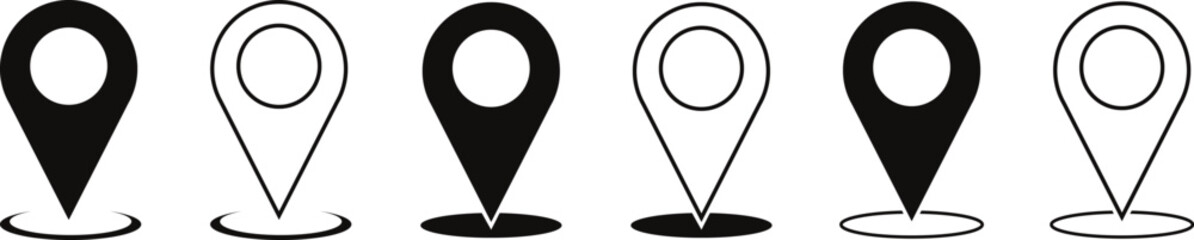 Poster - navigation pin symbol. location sign symbol vector illustration.