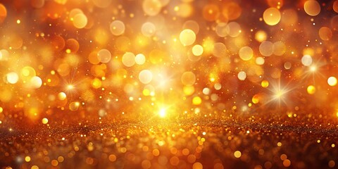 Golden Shimmer and Sparkling Lights on a Festive Background