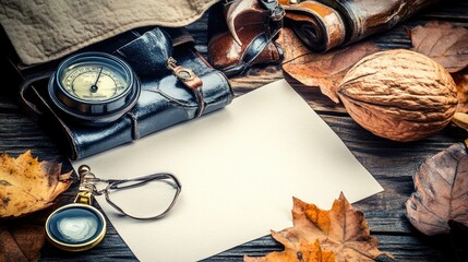 Poster - Blank white notepad on a sleek desk, surrounded by minimal office supplies for clean workspace visuals