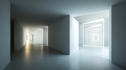 Poster - Crisp white clean background with soft shadows in the corners, ideal for minimalist design