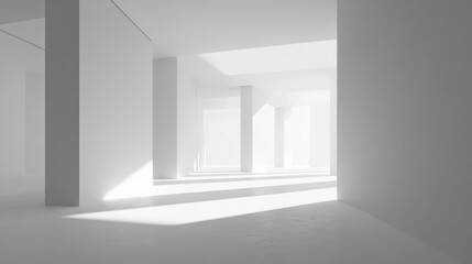 Poster - Crisp white clean background with soft shadows in the corners, ideal for minimalist design