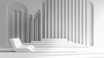 Poster - Light grey clean background with subtle shadows, perfect for corporate or professional visuals