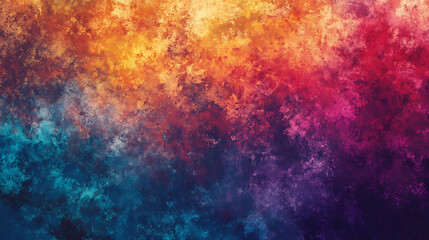Aufkleber - Abstract background with vibrant colors in a gradient from blue to orange,  with a textured, brushstroke-like effect.