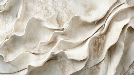 Poster - Abstract textured surface with flowing, wavy patterns in neutral tones.