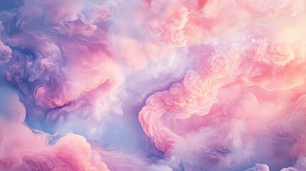 Leinwandbilder - Abstract background with soft pink and blue clouds.