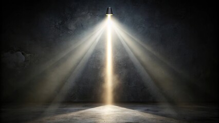 Wall Mural - Photo of a beam of light in darkness representing hope and recovery