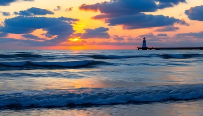 Wall Mural - Magnificent sunrise in Penglai, nature's beauty at a glance