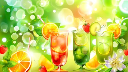 Wall Mural - Summer_Fresh_Beverage_Background