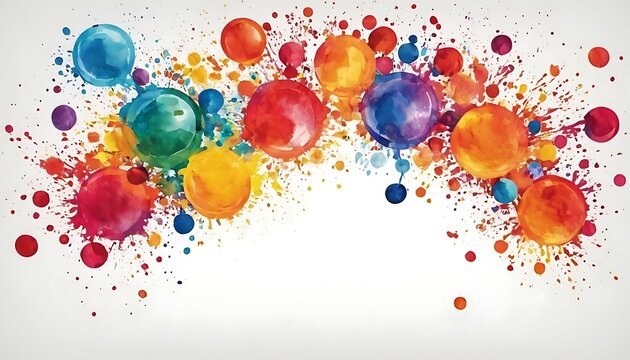 Creative Banners,Rainbow paint splash frame,frame with colorful splashes,banner - sign, web banner, paintbrush, speech bubble, marketing, multi-colored background, 7