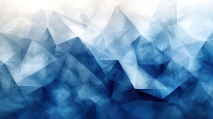 Poster - abstract blue geometric design with shades of light and dark, creating a sense of depth and texture 