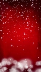 Wall Mural - キラキラとふわふわな雪 アンティークな赤背景 縦 Snowflake Series:Sparkling and fluffy snow antique red background