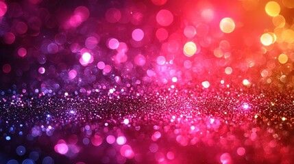 Poster - Colorful bokeh lights create a vibrant abstract background for festive celebrations or creative projects at night