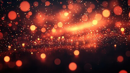 Poster - vibrant particles swirling in a mesmerizing pattern against a dark background during a festive celeb