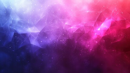 Poster - Abstract cosmic background with purple and pink hues featuring stars and a mesmerizing gradient design