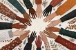 © Attila - Colorful Illustration of Diverse Hands in a Circle