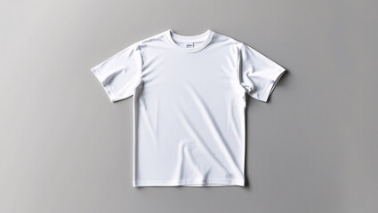 Poster - Folded men's crew neck t-shirt mockup.