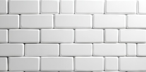 Poster - Background design for modern interior and exterior with white brick wall texture and light color wallpaper with stone tile block painted in grey light color wallpaper