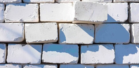 Poster - Background design of modern interior and exterior with white brick background painted in grey light color wallpaper