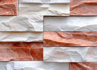 Poster - The brick tile wall texture pattern has a white and gray color scheme.