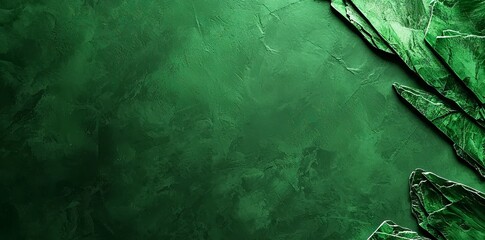 Poster - An elegant dark emerald green background surrounded with black shadows and old vintage grunge textures