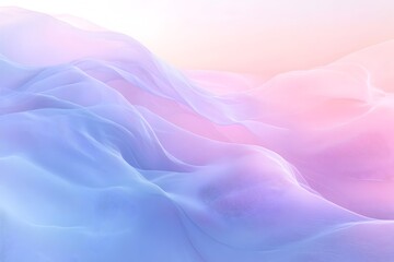 Poster - Soft pastel gradient background with flowing organic shapes and wispy tendrils creating a calming atmospheric digital art abstract design  This contemporary