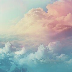 Canvas Print - Overhead shot of a tranquil lofi background with soft hues.