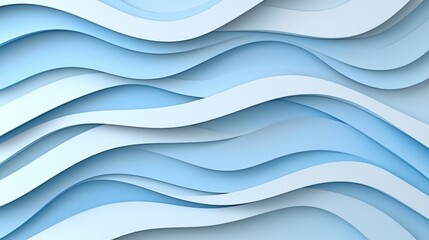 Poster - For luxurious stylized backgrounds or wallpaper, this 3D rendering of an abstract swirl wavy shape object is perfect.