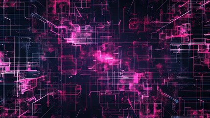 Wall Mural - patterned grid inspired by cybersecurity graphics.