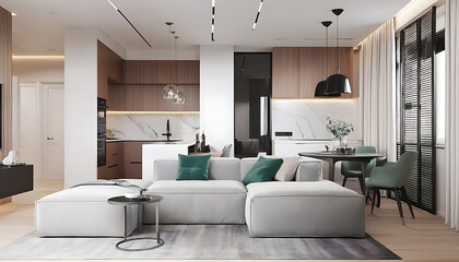 Wall Mural - Inspiration and creative showcase for modern luxury apartment interior design