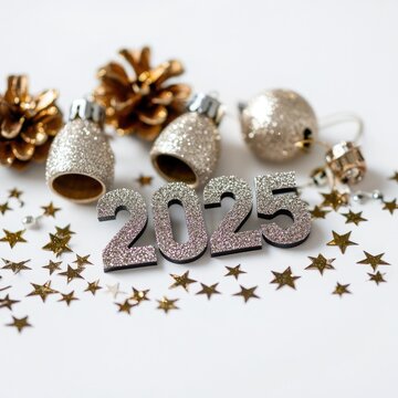 Future horizon: 2025 year, new possibilities and challenges, the mid decade with anticipation for advancements, growth, and the unfolding of global and personal aspirations