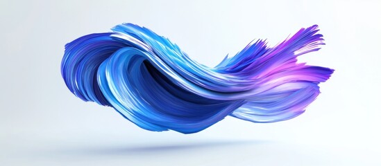 Wall Mural - Abstract Swirling Blue and Purple Paint