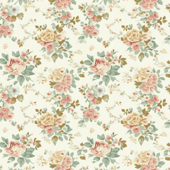 Wall Mural - seamless pattern with flowers