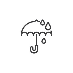 Fototapete - Rainproof line icon