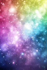 Poster - A vibrant abstract background filled with colorful hues and sparkling effects creates a captivating cosmic atmosphere, perfect for design and artistic projects