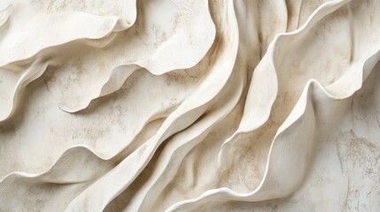 Poster - Abstract textured surface with flowing, wavy patterns in neutral tones.