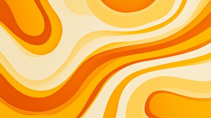 Poster - This vibrant design features flowing waves in shades of orange and yellow, creating an eye-catching abstract pattern ideal for digital art or wallpaper