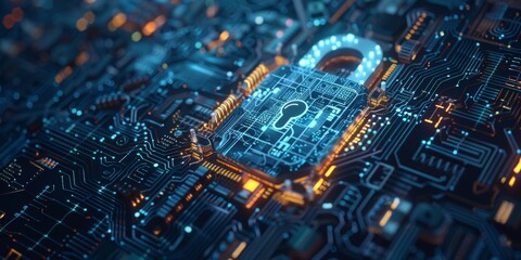 Poster - Imaginative concept highlighting data security.