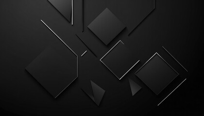 solid black geometry illustration background