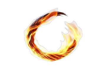 Poster - A dynamic circular flame design, symbolizing energy and transformation. Ideal for creative projects and visual effects.