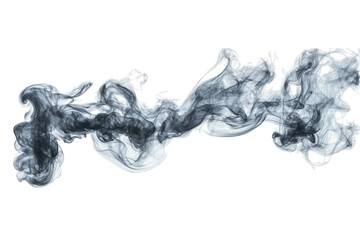 Aufkleber - A stunning swirl of dark smoke creating an abstract and dramatic effect on a transparent background.