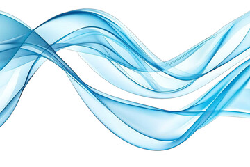 Poster - Elegant blue wave design flowing smoothly, representing tranquility and fluidity, perfect for backgrounds or abstract art.